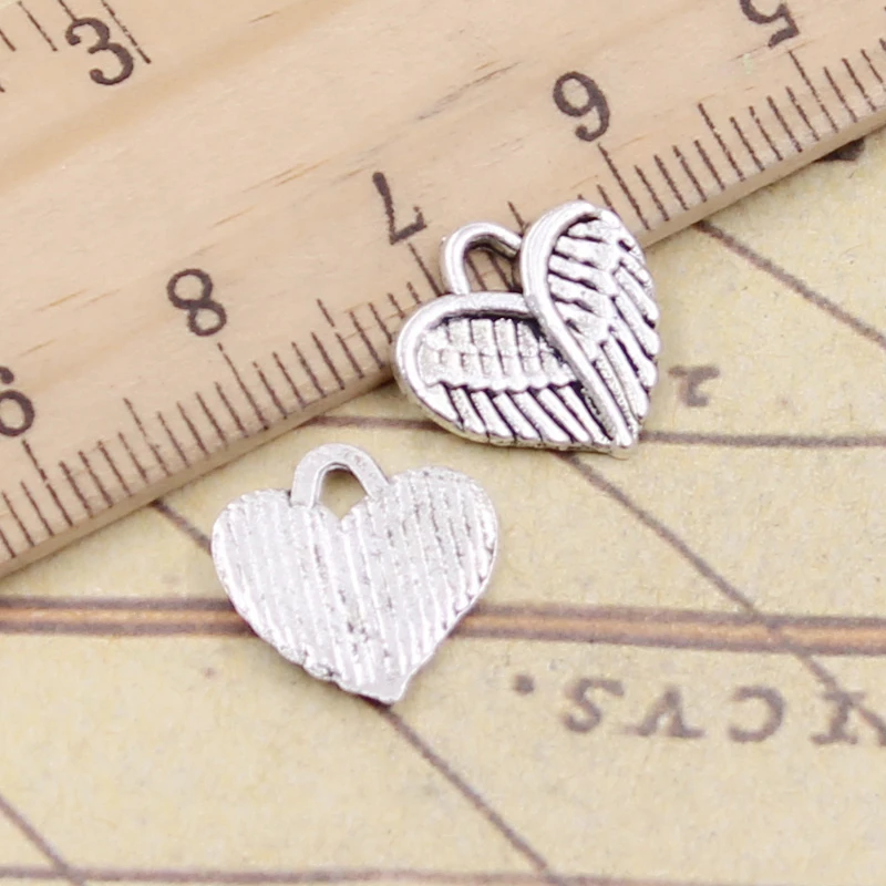 30pcs Charms Heart Wings 13x13mm Tibetan Silver Color Pendants Antique Jewelry Making DIY Handmade Craft
30pcs Charms Heart Wings 13x13mm Tibetan Silver Color Pendants Antique Jewelry Making DIY Handmade Craft