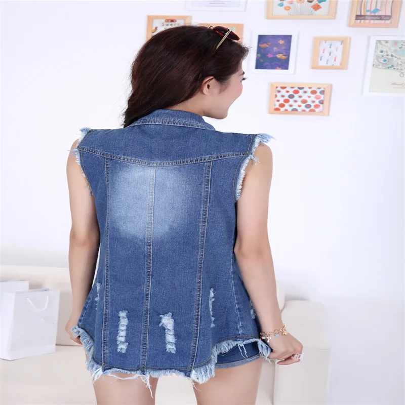 Women Vest Spring Autumn Turn Down Collar Vest Long Denim/Jean Vest Women Plus Size Ladies 5XL Sleeveless Vests Jacket Women Top
Women Vest Spring Autumn Turn Down Collar Vest Long Denim/Jean Vest Women Plus Size Ladies 5XL Sleeveless Vests Jacket Women Top