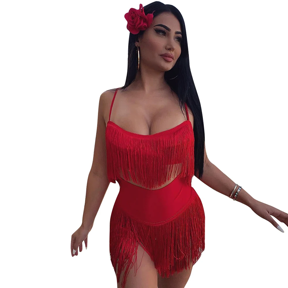 Summer Sexy Spaghetti Strap Party 2 Piece Women Tank Crop Top And Tassel Patchwork Mini Skirt Beach Wear Casual Outfit
Summer Sexy Spaghetti Strap Party 2 Piece Women Tank Crop Top And Tassel Patchwork Mini Skirt Beach Wear Casual Outfit