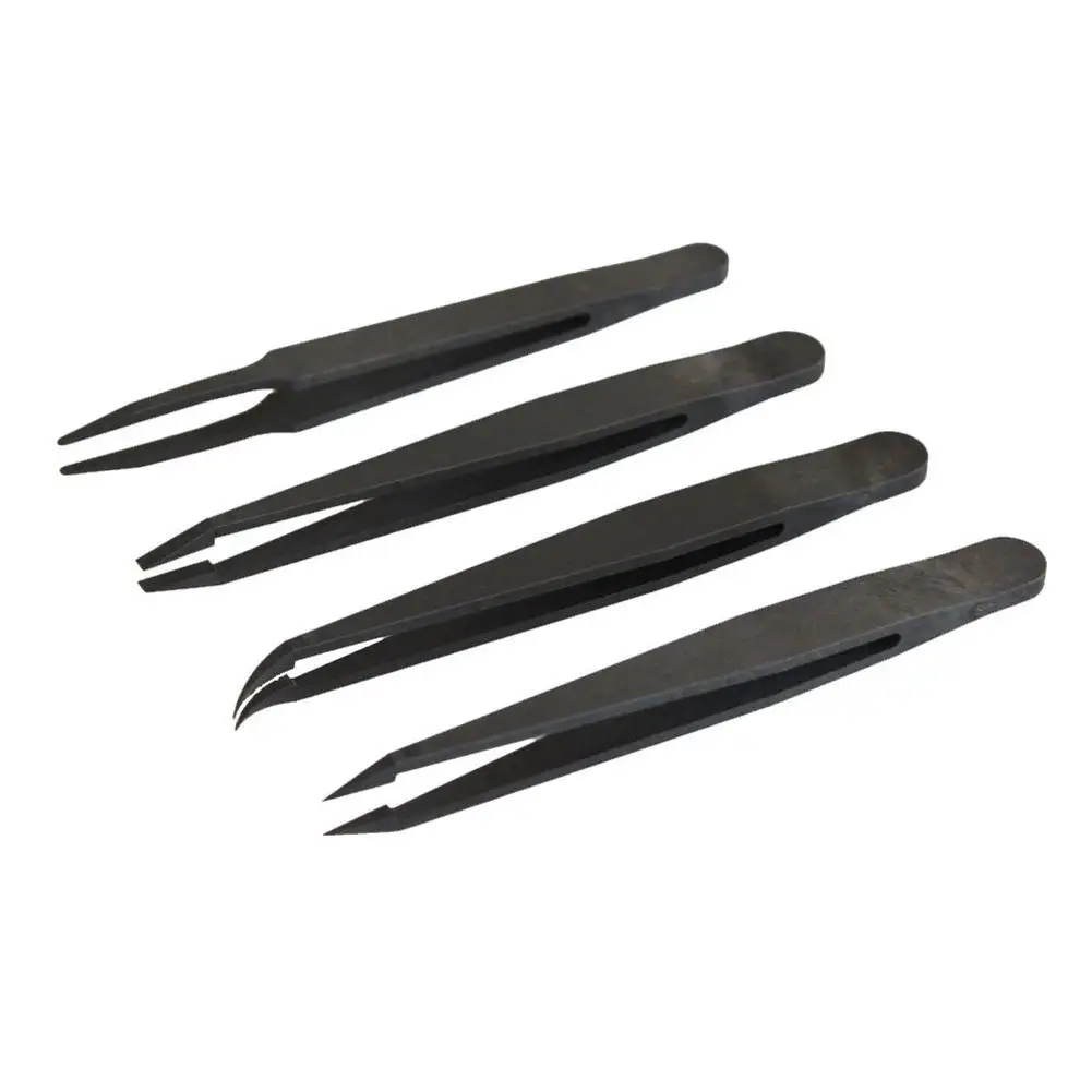 Multifunction Black New Portable Straight Bend Anti-static Plastic Tweezer Heat Resistant Repair Tool
Multifunction Black New Portable Straight Bend Anti-static Plastic Tweezer Heat Resistant Repair Tool