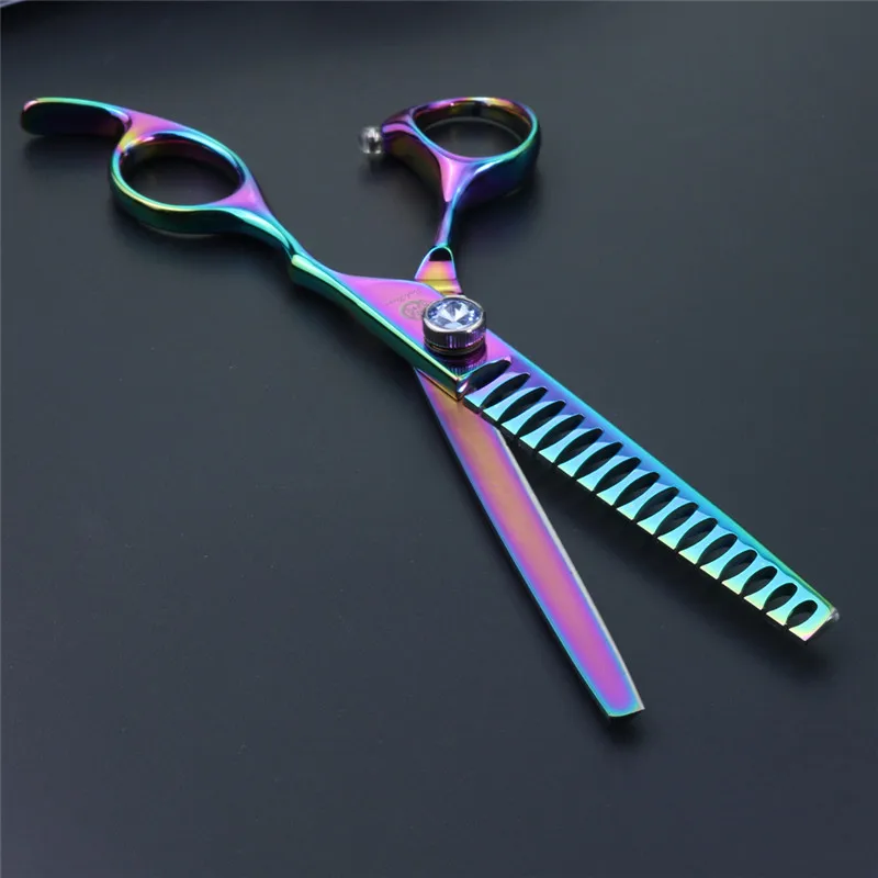 Purple Dragon 6.5 inch Rainbow Thinning Professional Scissors Shark Scissor Dog Hair Clipper Pet Cat Scissors for Thin Out
Purple Dragon 6.5 inch Rainbow Thinning Professional Scissors Shark Scissor Dog Hair Clipper Pet Cat Scissors for Thin Out