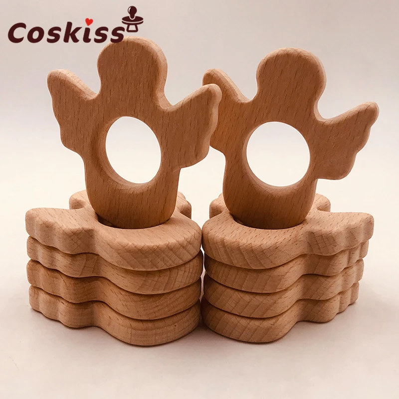 Organic Baby Teether Product Beech Wooden Angel Teether DIY Wood Personalized Pendent Eco-Friendly Safe Baby Teething Chew Toys
Organic Baby Teether Product Beech Wooden Angel Teether DIY Wood Personalized Pendent Eco-Friendly Safe Baby Teething Chew Toys