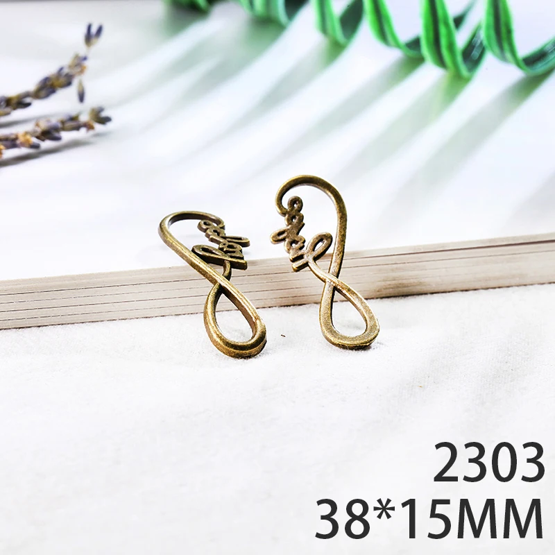 38*15mm 8pcs Infinite Love Alloy Pendant For Diy Jewelry Making 2 Colors Antique Silver Antique Bronze No.2303
38*15mm 8pcs Infinite Love Alloy Pendant For Diy Jewelry Making 2 Colors Antique Silver Antique Bronze No.2303