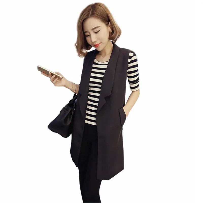 Large Size Women Suit Jacket Spring New 2019 Casual Loose Long Vest & Waistcoat Ladies Work Outerwear Sleeveless Blazer Coat f72
Large Size Women Suit Jacket Spring New 2019 Casual Loose Long Vest & Waistcoat Ladies Work Outerwear Sleeveless Blazer Coat f72