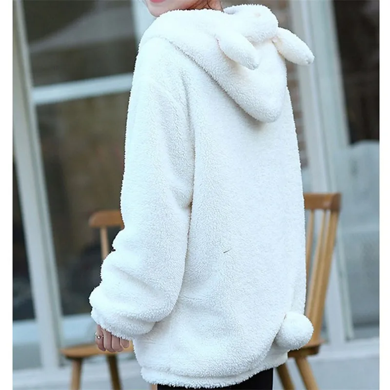 2019 Women Hoodies Zipper Girl Winter Loose lovely Bear cub with ear and tail cartoon plush Warm hooded Sweatshirts women Coat
2019 Women Hoodies Zipper Girl Winter Loose lovely Bear cub with ear and tail cartoon plush Warm hooded Sweatshirts women Coat