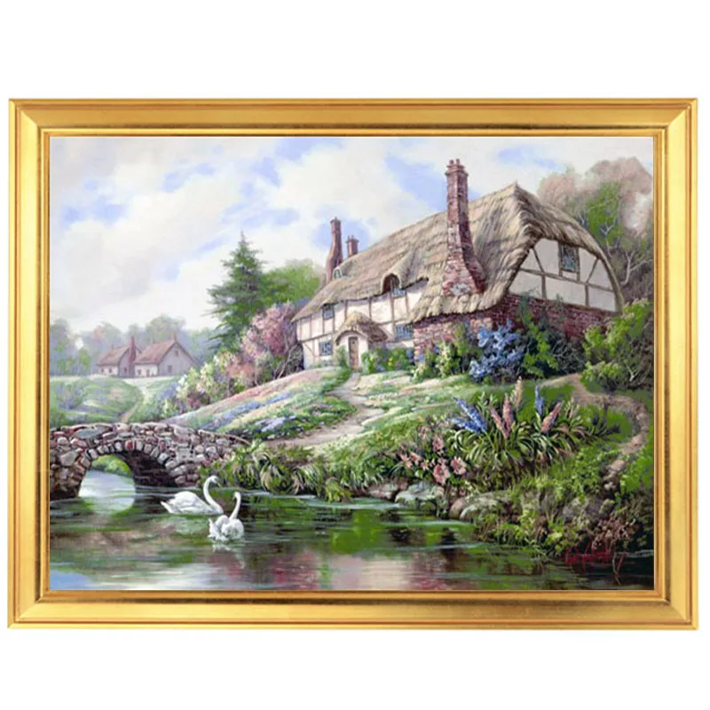Golden panno,Needlework,Embroidery,DIY Landscape Painting,,kits,14ct Hamlet at River Cross-stitch,Sets For Embroidery728
Golden panno,Needlework,Embroidery,DIY Landscape Painting,,kits,14ct Hamlet at River Cross-stitch,Sets For Embroidery728
