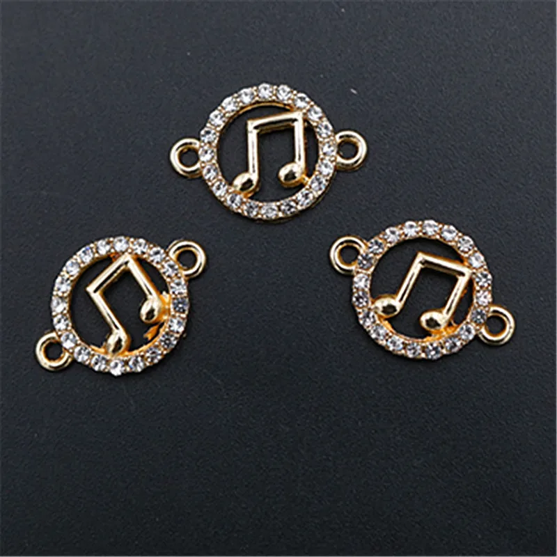 WKOUD 6pcs Kc Golden Handmade Rhinestone Circle Hanging Musical Note Charm Bracelet Necklace DIY Metal Jewelry Alloy Connector
WKOUD 6pcs Kc Golden Handmade Rhinestone Circle Hanging Musical Note Charm Bracelet Necklace DIY Metal Jewelry Alloy Connector