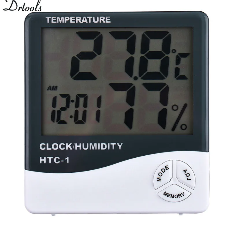 Weather Station Indoor LCD Digital HTC-1 Instruments Thermometer Hygrometer Temperature Humidity Meter Clock 10pcs-pack GT056
Weather Station Indoor LCD Digital HTC-1 Instruments Thermometer Hygrometer Temperature Humidity Meter Clock 10pcs-pack GT056