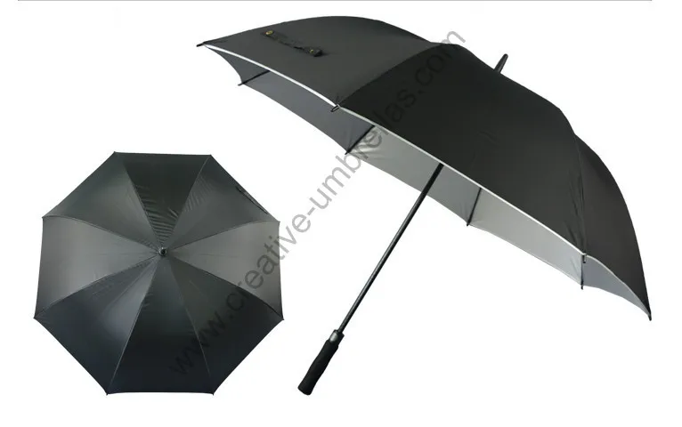 3pcs get 1pc free diameter 130cm anti-thunder anti-rust fiberglass auto open shoulder belts pongee silver coating golf umbrella | Дом и сад
