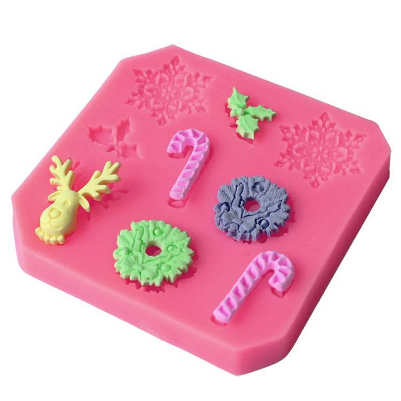 

Christmas Snowy Fondant Cake Silicone Molds Chocolate Biscuits Mold Candy Cookies Moulds Baking Cake Decorating Tools