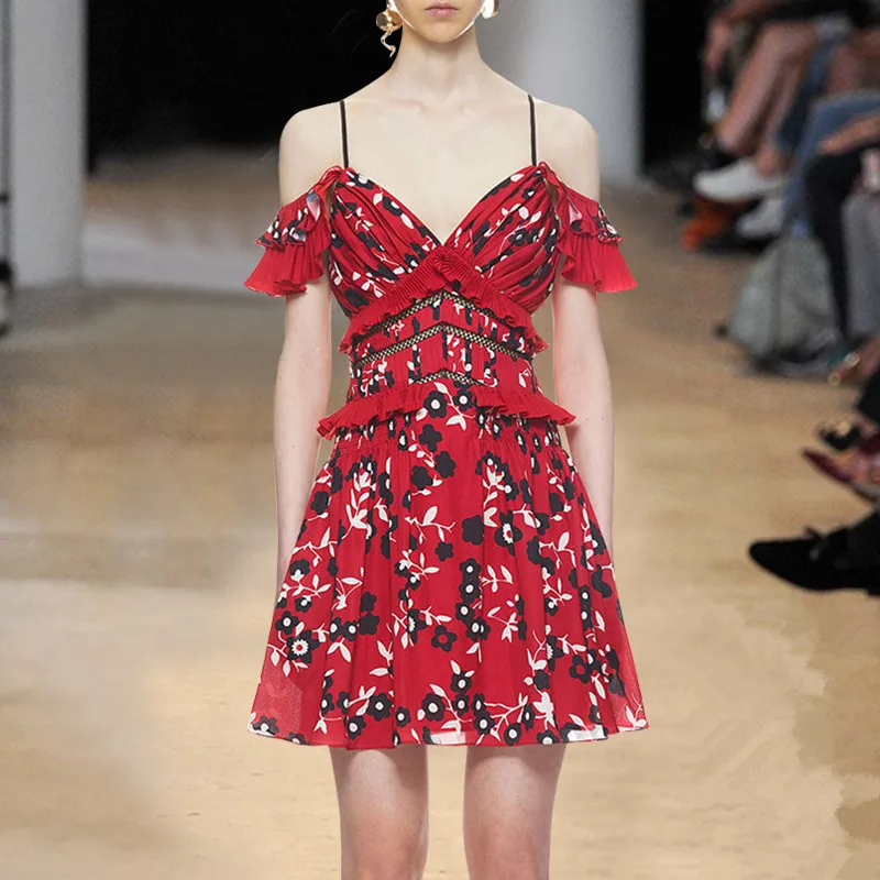 Women 2018 Spring Women Dresses Chiffon Dress Elegant Spagahetti Strap V-Neck Floral A-Line Short Dress Ruffles Chiffon Dress
Women 2018 Spring Women Dresses Chiffon Dress Elegant Spagahetti Strap V-Neck Floral A-Line Short Dress Ruffles Chiffon Dress