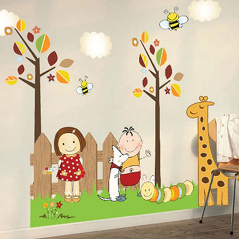 Детская компоновка комнаты детские наклейки на стены для мальчиков и девочек