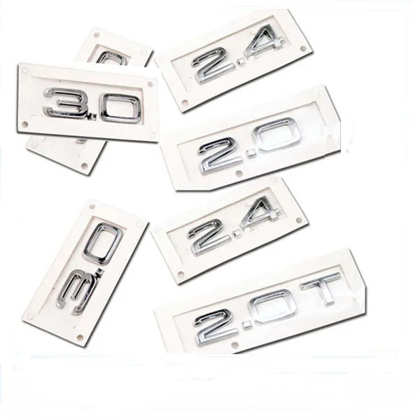 Silver ABS 1.8 2.0 2.4 2.8 3.0 3.2 3.6 4.2 emblem car rear sticker for Audi SLINE A1 A3 A4 A5 A6 A7 Q3 Q5 Q7 TT RS
Silver ABS 1.8 2.0 2.4 2.8 3.0 3.2 3.6 4.2 emblem car rear sticker for Audi SLINE A1 A3 A4 A5 A6 A7 Q3 Q5 Q7 TT RS