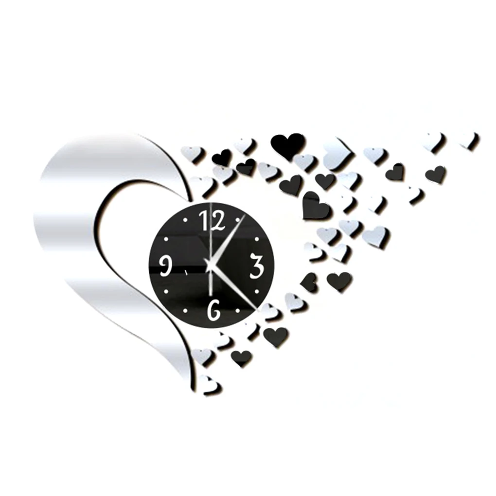 Feiqiong Mirror Wall Clock Sticker 3D Heart Design Clock Sticker For Home Decor Decal Paster Living Room Decor Fashion Stickers
Feiqiong Mirror Wall Clock Sticker 3D Heart Design Clock Sticker For Home Decor Decal Paster Living Room Decor Fashion Stickers