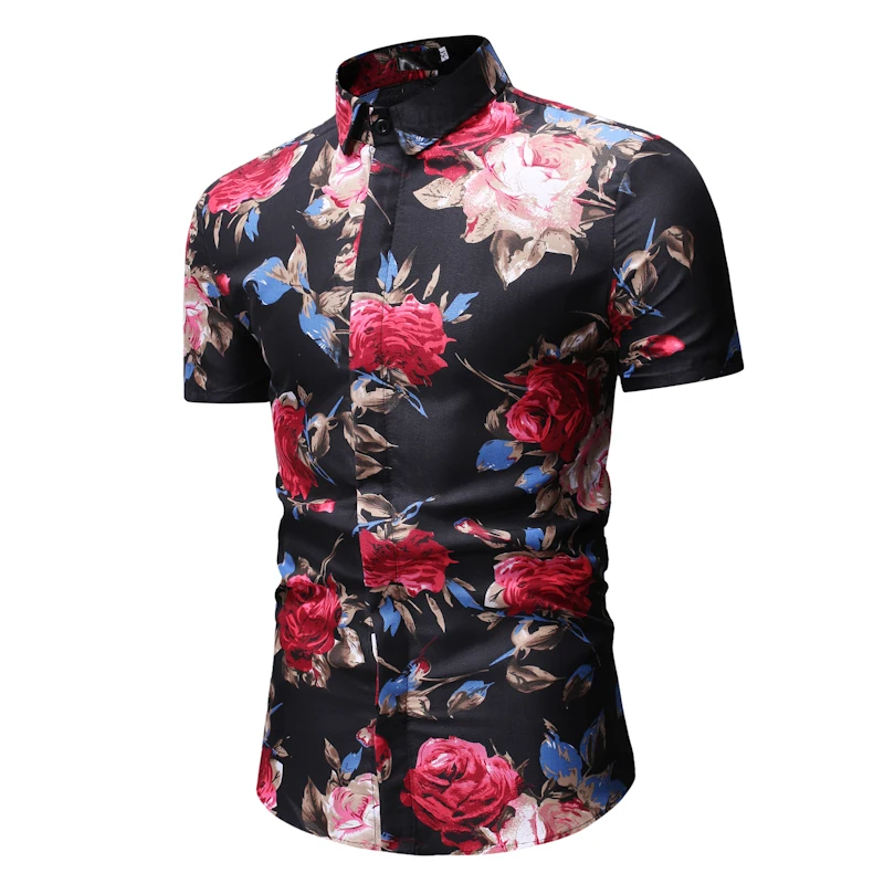 Новинка 2019 мужские рубашки с черепашками тонкими рукавами Модные повседневные