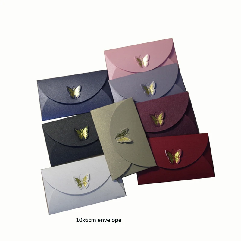 100pcs/lot 10x6cm 250gsm Cute golden embrassed Butterfly Clasp Envelopes/ wedding Party Invitation,stuff Vip Cards, Namecards
100pcs/lot 10x6cm 250gsm Cute golden embrassed Butterfly Clasp Envelopes/ wedding Party Invitation,stuff Vip Cards, Namecards