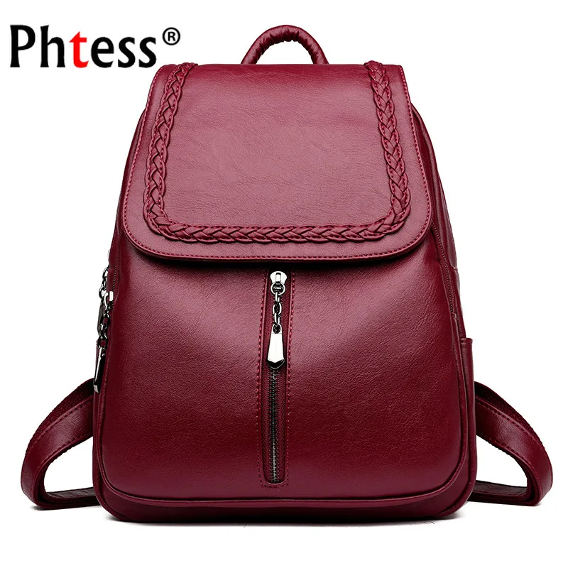 2019 Luxury Designer Soft Leather Backpacks Female Sac A Dos Women Backpack for Girls School Bags Travel Bagpack Ladies Mochilas
2019 Luxury Designer Soft Leather Backpacks Female Sac A Dos Women Backpack for Girls School Bags Travel Bagpack Ladies Mochilas