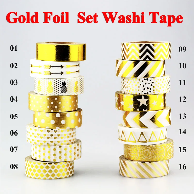 Новинка! Лента из золотой фольги 10 м|gold foil washi|foil washiwashi tape adhesive |