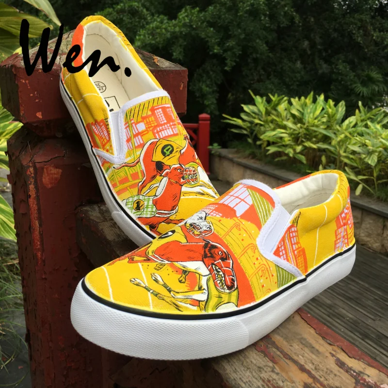 Wen Custom Design Dogs Canine Racing Dogtrack Match Report Hand Painted Yellow Slip On Shoes Flats Women Canvas Sneakers Men
Wen Custom Design Dogs Canine Racing Dogtrack Match Report Hand Painted Yellow Slip On Shoes Flats Women Canvas Sneakers Men