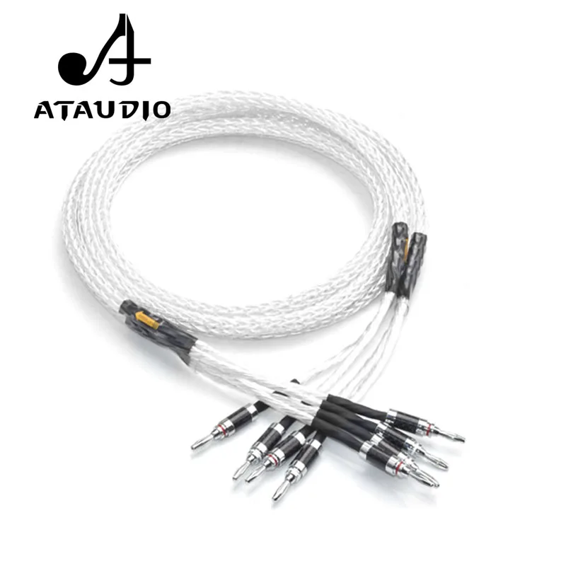 Посеребренный Hi Fi 8ag Акустический кабель ATAUDIO высокопроизводительный 6N OCC Hifi