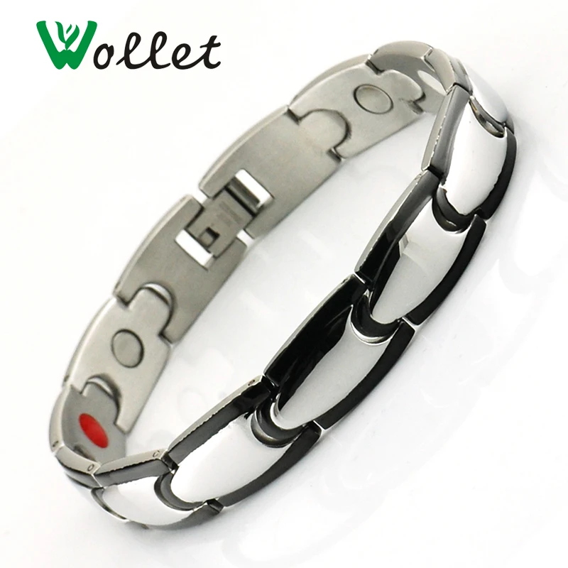 Wollet Black Health Magnetic Therapy Tourmaline Germanium Inftrared Stainless Steel Bracelets Men
Wollet Black Health Magnetic Therapy Tourmaline Germanium Inftrared Stainless Steel Bracelets Men