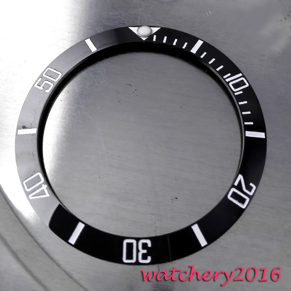 New 39.9mm black ceramic bezel white marks insert watch fit automatic movement Men's watch bezel
New 39.9mm black ceramic bezel white marks insert watch fit automatic movement Men's watch bezel
