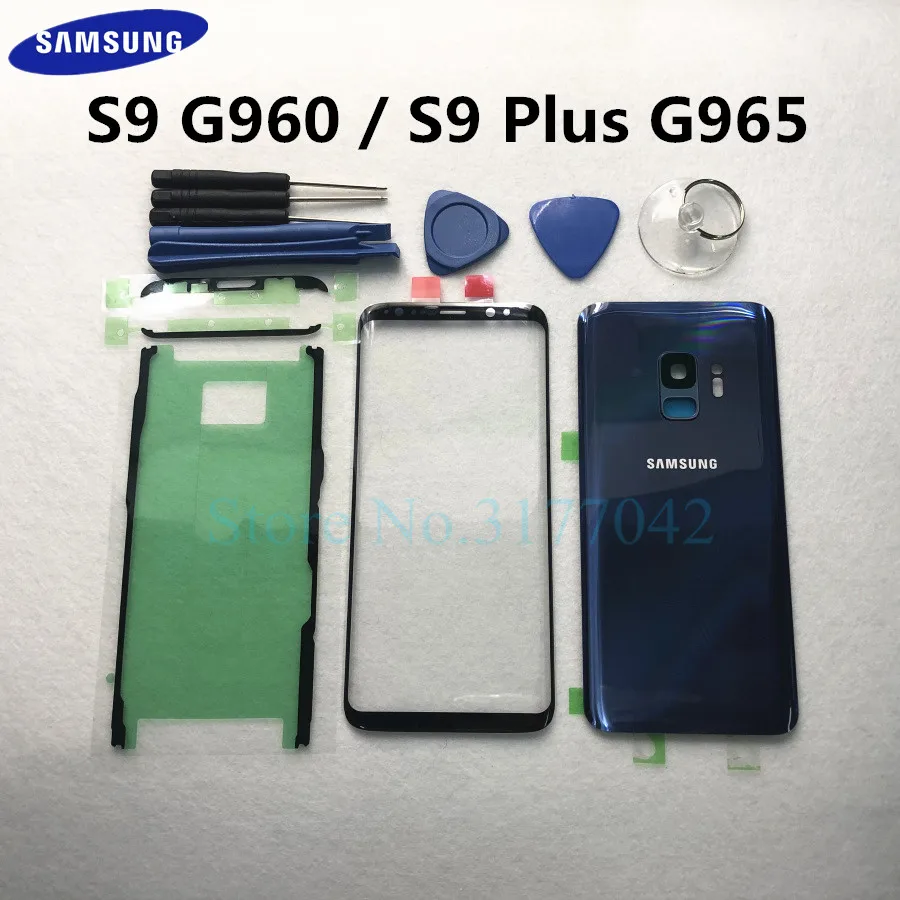 Для Samsung Galaxy S9 Plus G965 G965F G960 G960F Передняя Сенсорная панель Внешний объектив + задняя