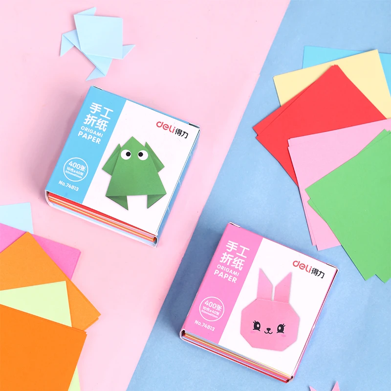 Deli 100 Sheets Origami Paper Colorful DIY Kids Handmade Origami Paper Double Double Sided Coloured Square Handmade Art Supplies
Deli 100 Sheets Origami Paper Colorful DIY Kids Handmade Origami Paper Double Double Sided Coloured Square Handmade Art Supplies