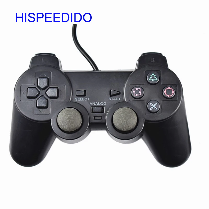 Проводной контроллер HISPEEDIDO для Sony PS2 2 шт. джойстик Mando plasystation двойная вибрация