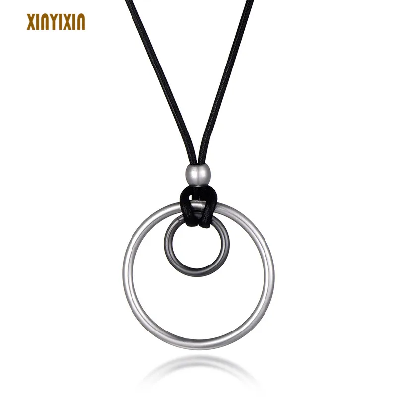 Vintage Big Round Circle Long Necklace for Women Men Punk Black Leather Chain Simple Necklace Sweater Accessory Christmas Gift
Vintage Big Round Circle Long Necklace for Women Men Punk Black Leather Chain Simple Necklace Sweater Accessory Christmas Gift