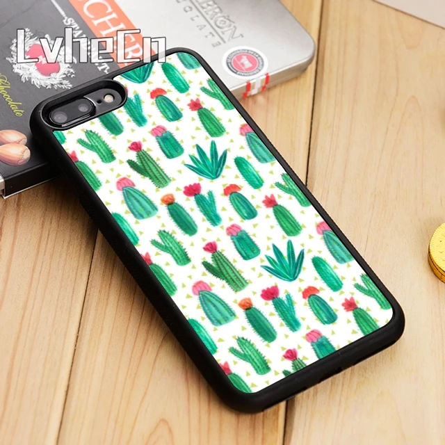 LvheCn чехол для телефона с зеленым КАКТУСОМ iPhone 5 6 s 7 8 plus 11 12 Pro X XR XS Max Samsung Galaxy S6 S7 edge S8