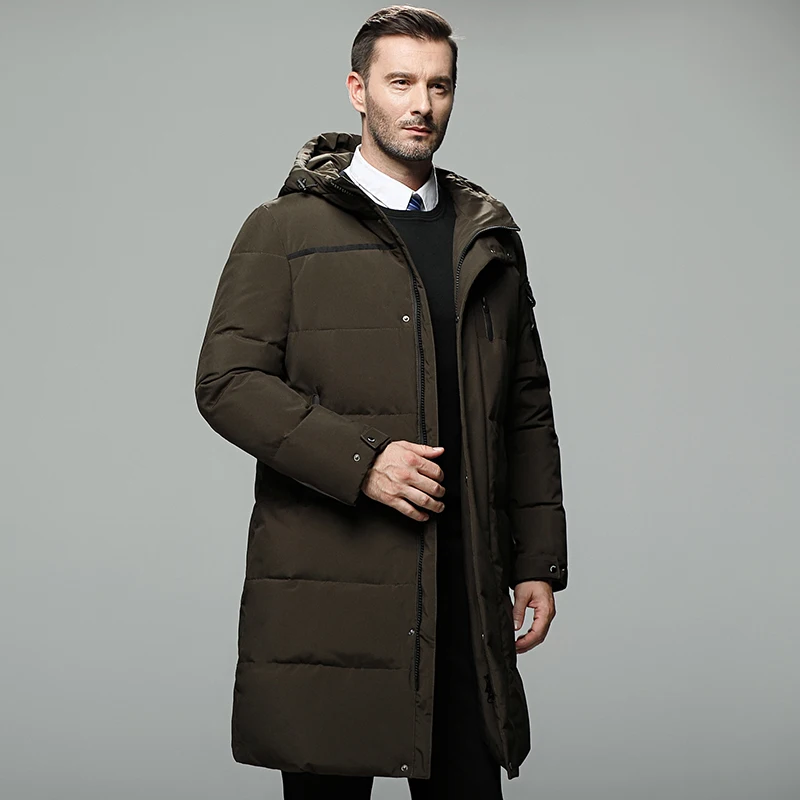 Россия зимняя куртка для мужчин повседневные деловые длинное пальто Мужская