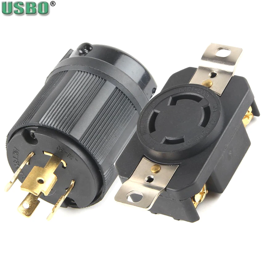 America Assembled UL NEMA L18-30P L18-30R US 30A wired industrial Power Connector Male Female Twist-lock Receptacle Plug Socket
America Assembled UL NEMA L18-30P L18-30R US 30A wired industrial Power Connector Male Female Twist-lock Receptacle Plug Socket