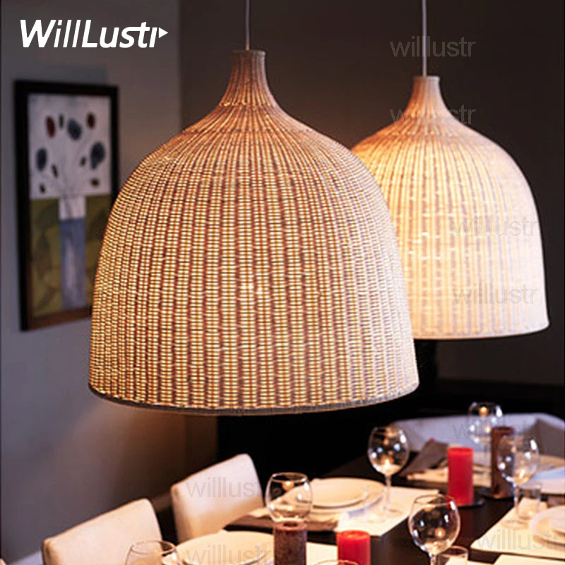 Willlustr handmade wicker pendant lamp dinning room living room suspension light hotel hall restaurant hanging lighting
Willlustr handmade wicker pendant lamp dinning room living room suspension light hotel hall restaurant hanging lighting