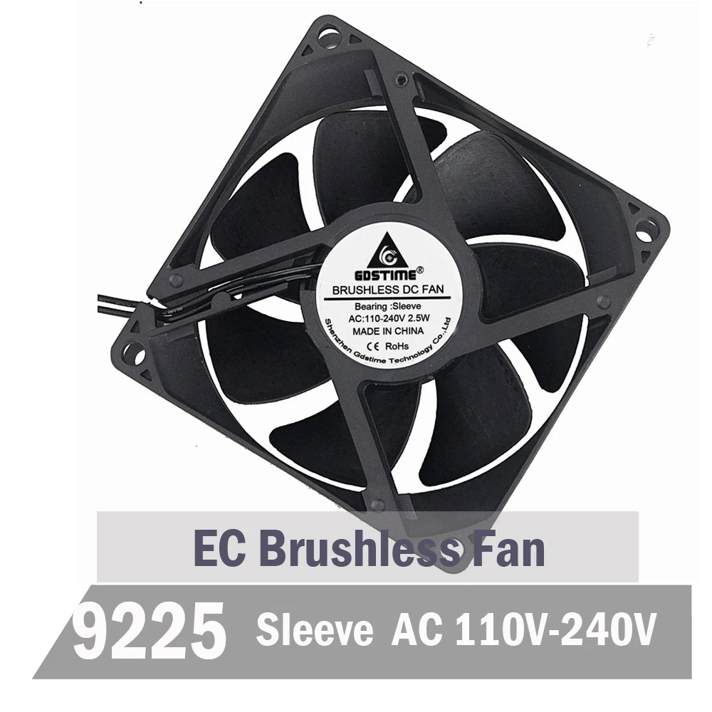 1PCS Gdstime Sleeve Bearing 92mm 9cm 92x92x25mm Cooling Fan EC Motor AC 110V 115V 120V 220V 240V Axial Cooler Fan
1PCS Gdstime Sleeve Bearing 92mm 9cm 92x92x25mm Cooling Fan EC Motor AC 110V 115V 120V 220V 240V Axial Cooler Fan