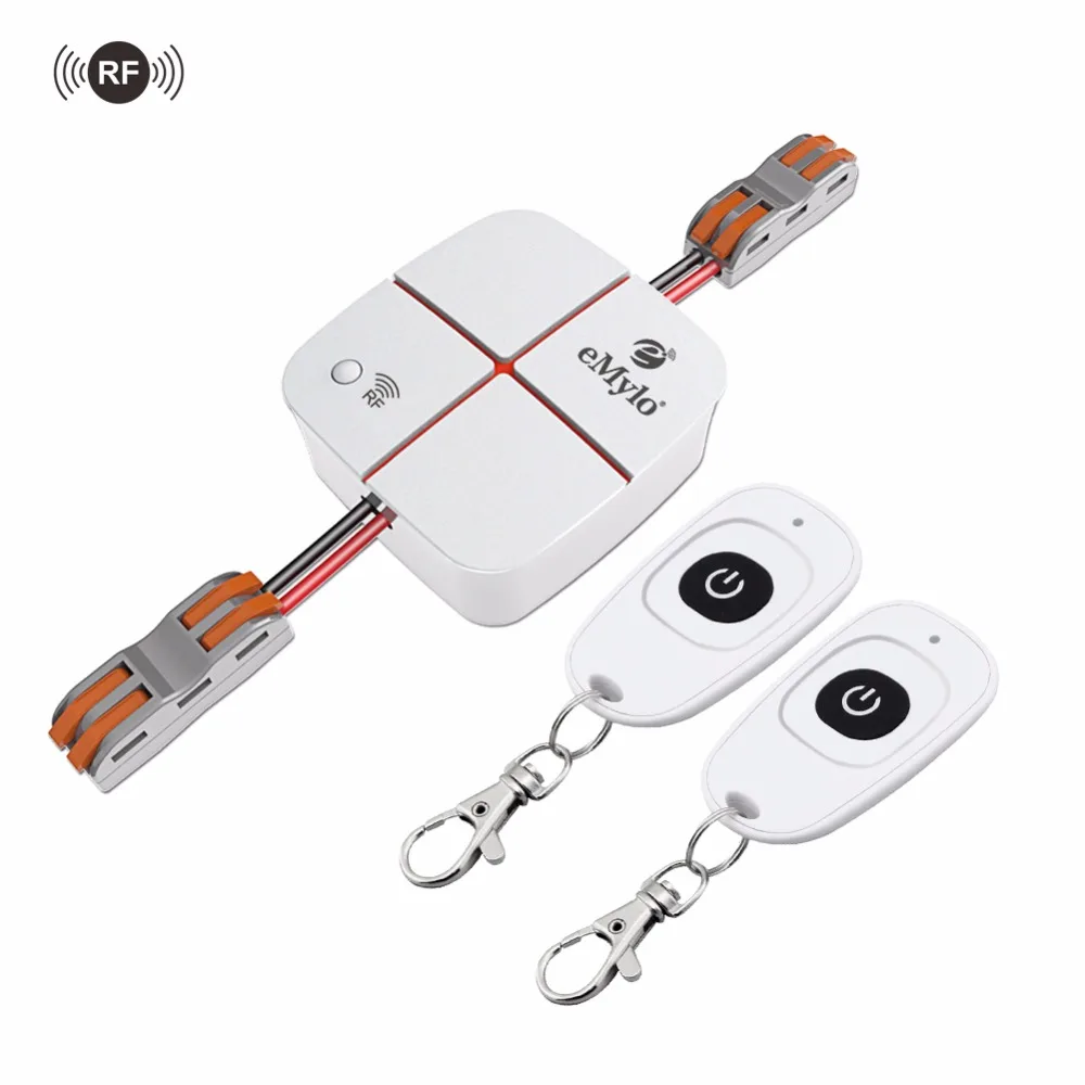 eMylo 433Mhz Wireless RF Relay DC 5V-24V 1 Channel Remote Control Switch 2pcs Transmitter with Receiver
eMylo 433Mhz Wireless RF Relay DC 5V-24V 1 Channel Remote Control Switch 2pcs Transmitter with Receiver