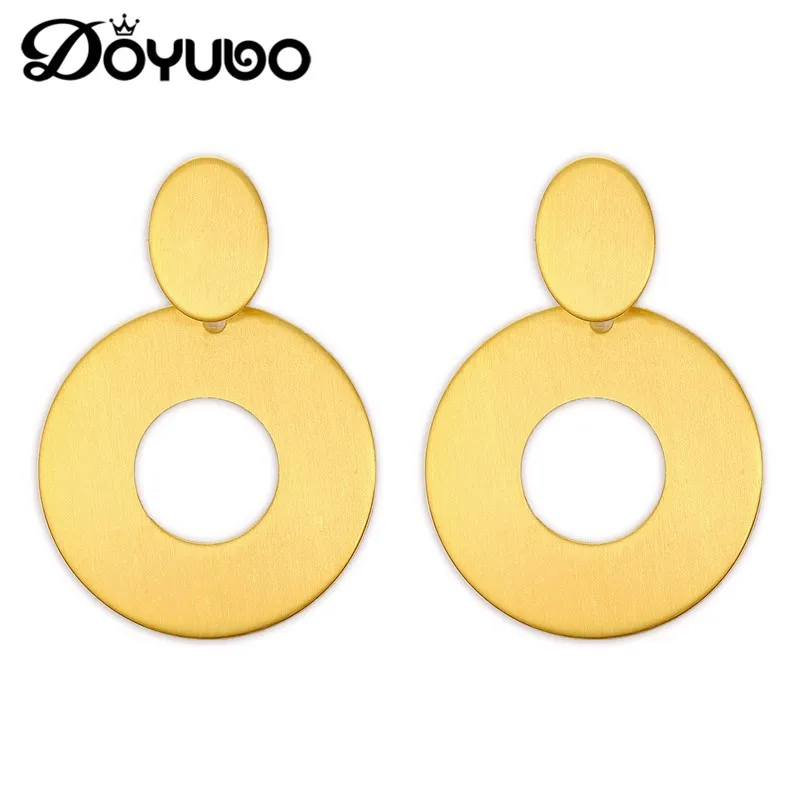 DOYUBO Hyperbole Style Women Gold Color Stainless Steel Round Dangle Earrings Fashion Lady Earrings For Party Accessories DB036
DOYUBO Hyperbole Style Women Gold Color Stainless Steel Round Dangle Earrings Fashion Lady Earrings For Party Accessories DB036