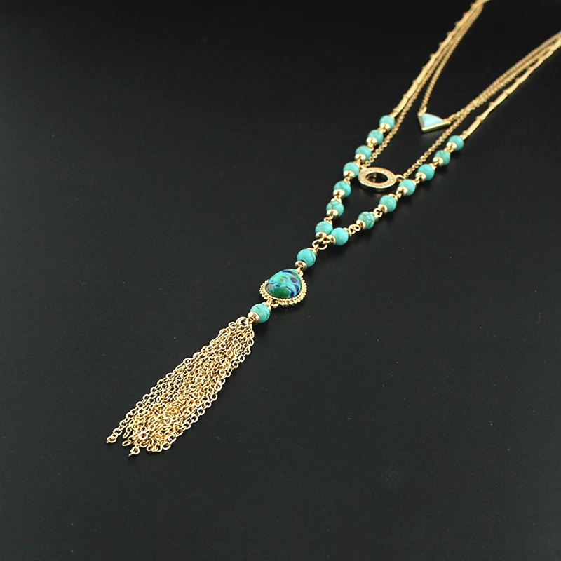 Female Multilayer Stone Beads Women Necklace With Tassel Pendants Triangle Crystal Pendant Necklace Female Jewelry SNE160079
Female Multilayer Stone Beads Women Necklace With Tassel Pendants Triangle Crystal Pendant Necklace Female Jewelry SNE160079
