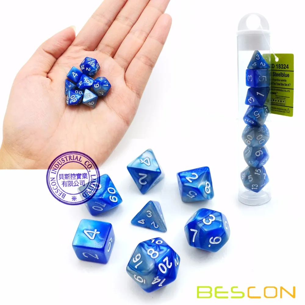 Bescon Mini Gemini двухцветная полигедрическая фотография 10 мм небольшая ролевая игра