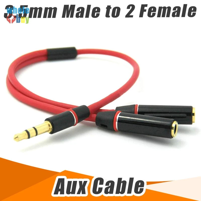 3.5mm male 1 to 2 female Metal branch red audio cable splitter earphone Lovers sweethearts aux cable 100pcs/lot
3.5mm male 1 to 2 female Metal branch red audio cable splitter earphone Lovers sweethearts aux cable 100pcs/lot