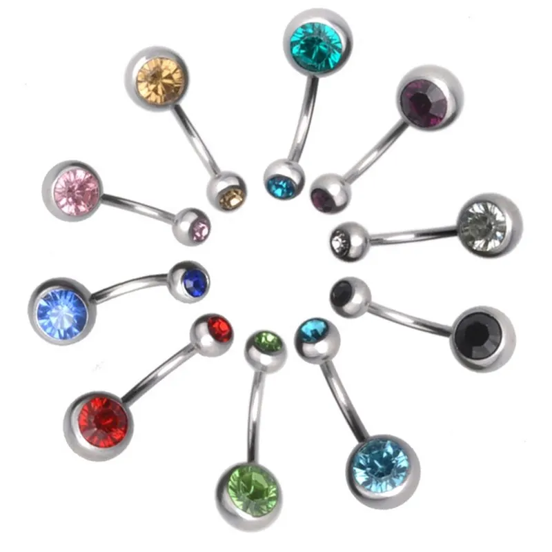 Fashion Bell Button Rings Crystal Surgical Steel Body Jewelry Belly Piercing Rings Sexy Real Navel Piercing Ombligo Pircing Gift
Fashion Bell Button Rings Crystal Surgical Steel Body Jewelry Belly Piercing Rings Sexy Real Navel Piercing Ombligo Pircing Gift