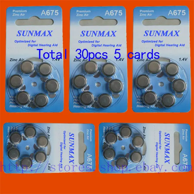 30x слуховой аппарат A675 675A ZA675 675 PR44 аккумулятор|pr44 battery|675 batterybattery |