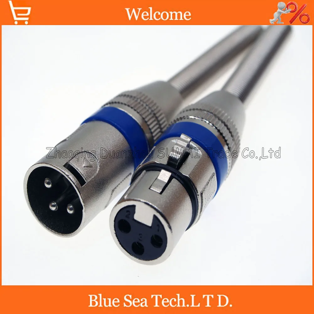 5 Pairs KTV Audio MIC Connector XLR 3 Pin Male and Female J3P XLR Microphone plug with a long spring,silver with blue ring
5 Pairs KTV Audio MIC Connector XLR 3 Pin Male and Female J3P XLR Microphone plug with a long spring,silver with blue ring