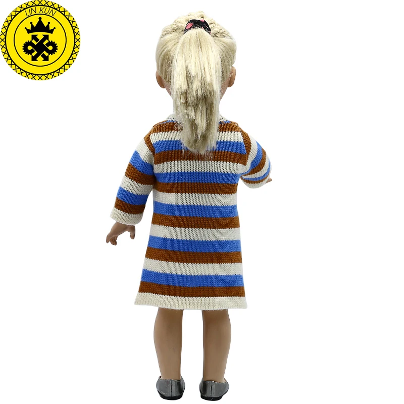18 inch Girl Doll Clothes Wool Hand Knit Multicolor Stripe Jacket Suit for 18 inch Dolls Doll Accessories 329
18 inch Girl Doll Clothes Wool Hand Knit Multicolor Stripe Jacket Suit for 18 inch Dolls Doll Accessories 329