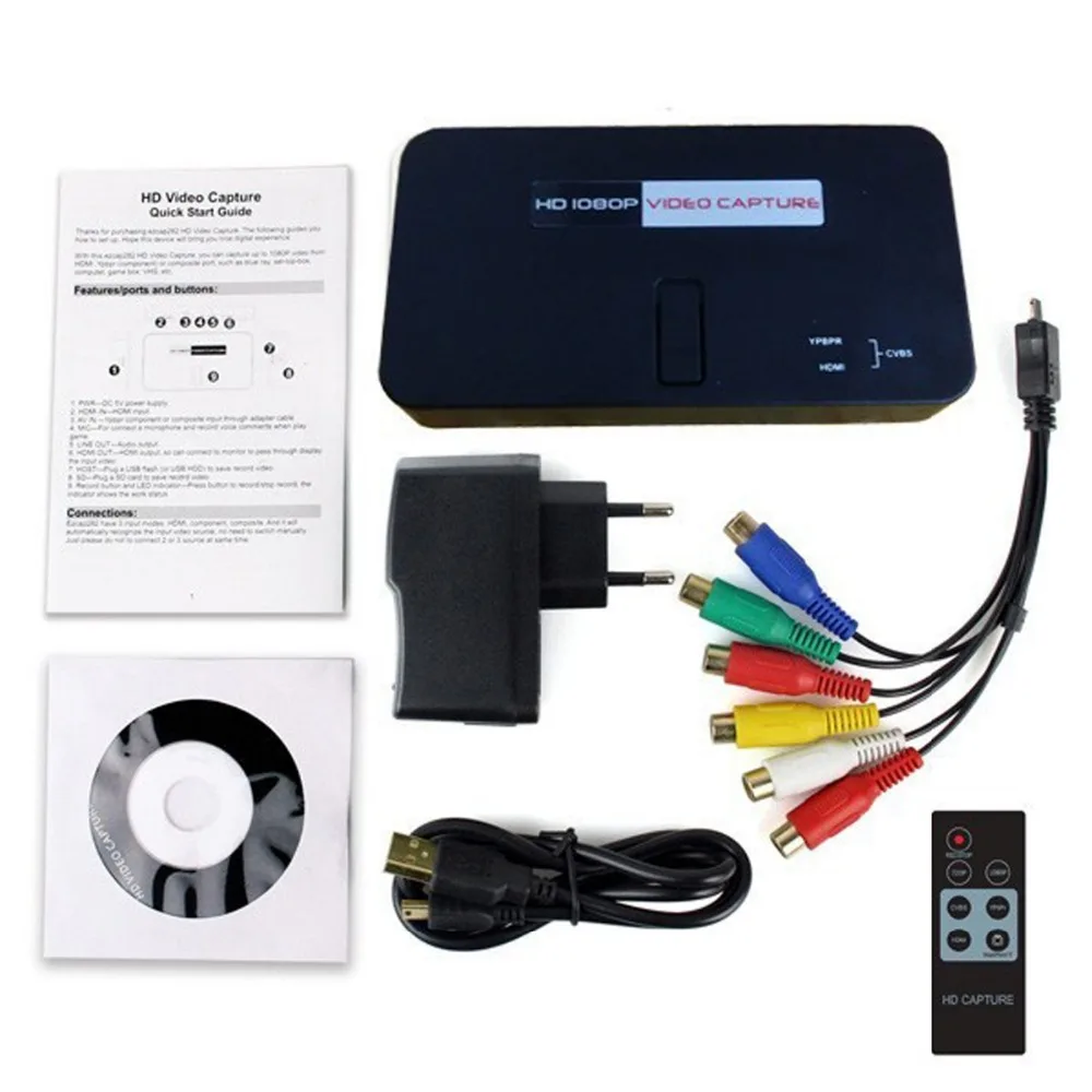 Ezcap284 1080 P HD Video Game Capture HDMI Регистраторы карты HDMI/AV/YPbPr ТВ видео с Дистанционное