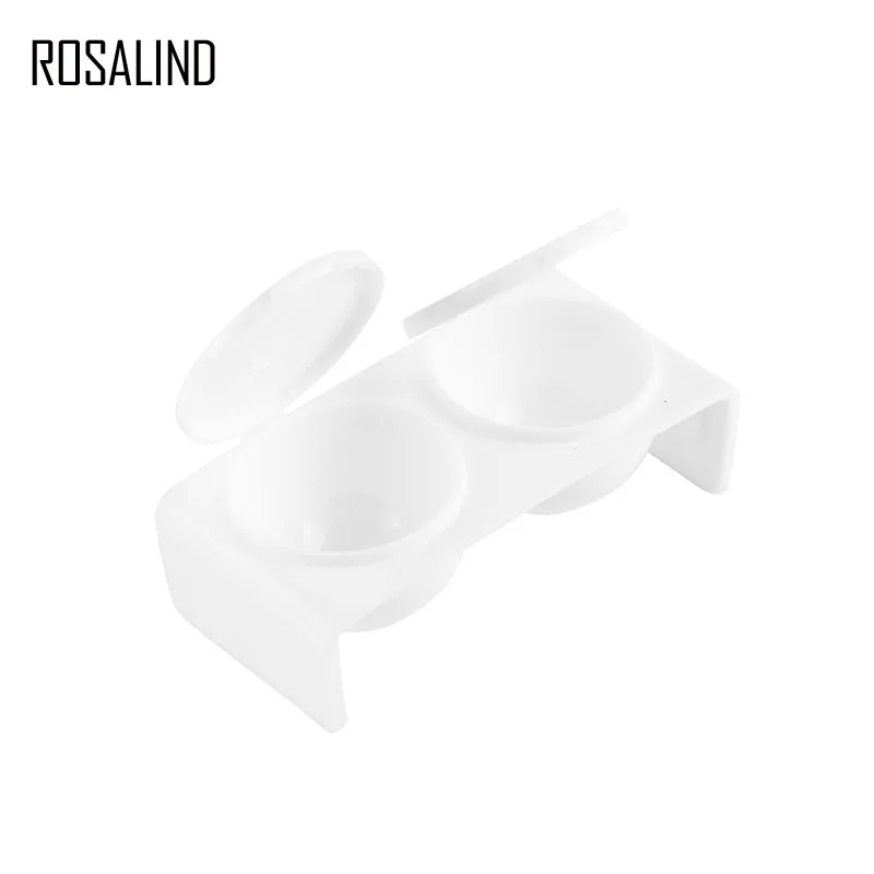 Rosalind 1 шт. акриловый пластиковый стакан для ногтей двойной с крышкой блестящий