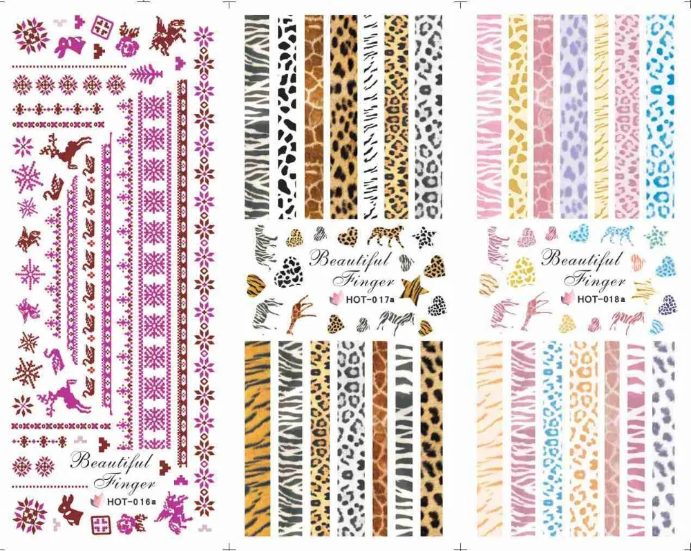 3 Sheet/Lot Leopard Giraffe Elk Speckle Water Transfer Decal Manicure Nail Art Sticker DIY Nail HOT 016a-018a
3 Sheet/Lot Leopard Giraffe Elk Speckle Water Transfer Decal Manicure Nail Art Sticker DIY Nail HOT 016a-018a