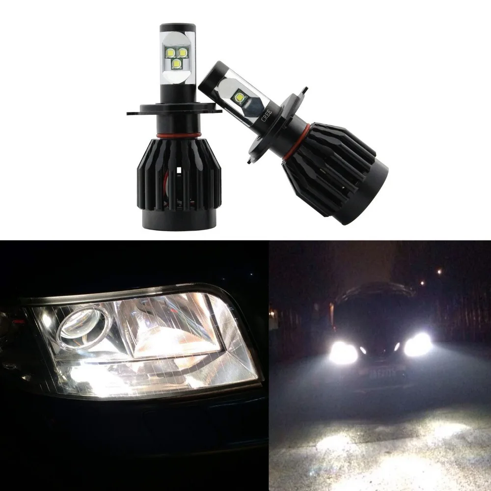 All In One Canbus 80W 8000LM CREE Chip LED H4 Hi & Lo Beam Headlight Conversion Kit 6000k White with integrated heat dissipation
All In One Canbus 80W 8000LM CREE Chip LED H4 Hi & Lo Beam Headlight Conversion Kit 6000k White with integrated heat dissipation