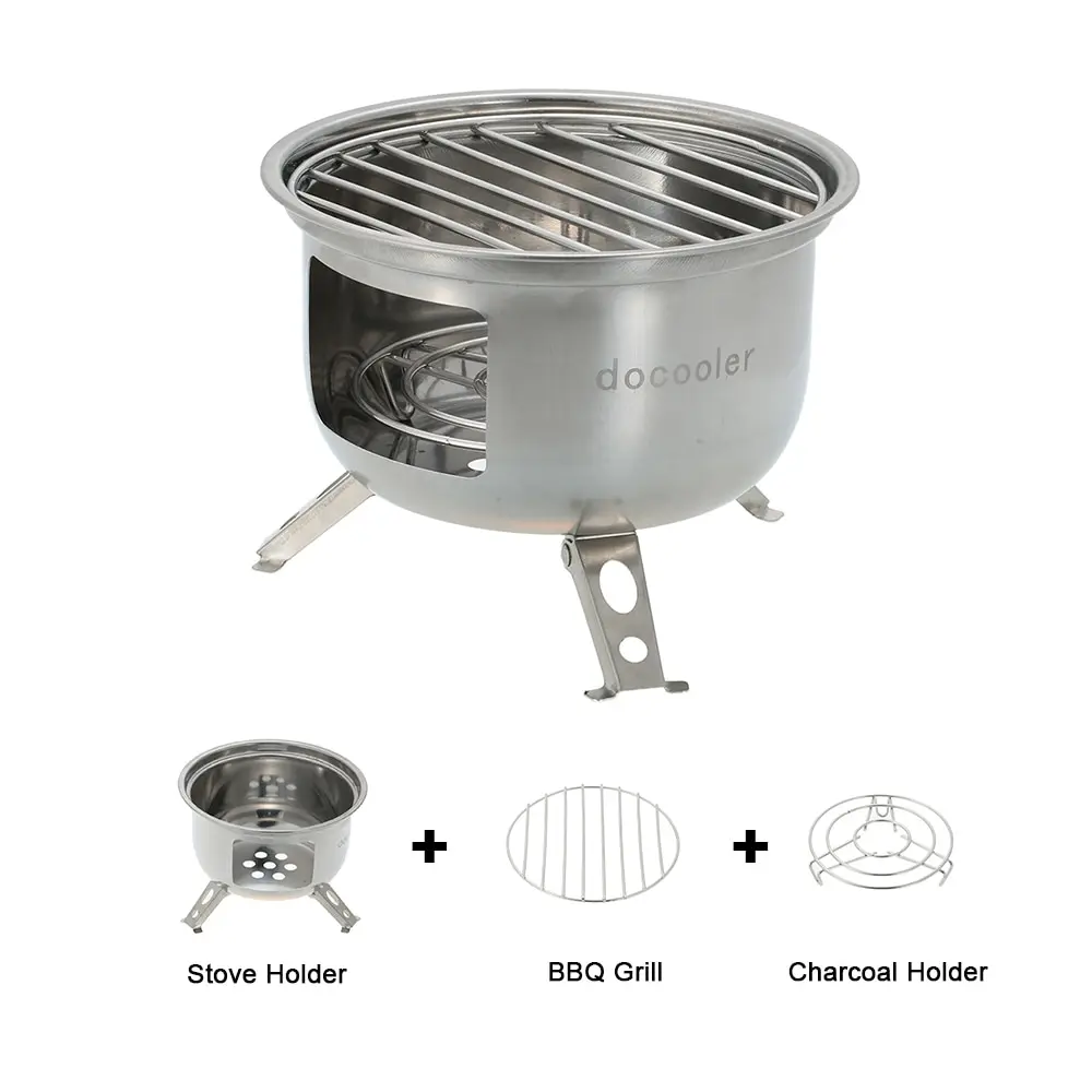 Portable Stainless Steel Lightweight Wood Stove Solidified Alcohol Stove Outdoor Cooking Picnic BBQ Camping With Mesh Bag
Portable Stainless Steel Lightweight Wood Stove Solidified Alcohol Stove Outdoor Cooking Picnic BBQ Camping With Mesh Bag