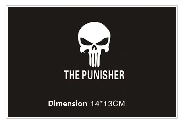 14 x 13CM Creative The punisher Skull Car Styling Sticker Decal Decoration Automotive Scratch Car Cover Stickers black or white
14 x 13CM Creative The punisher Skull Car Styling Sticker Decal Decoration Automotive Scratch Car Cover Stickers black or white